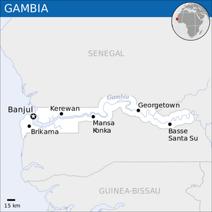 Karte von Gambia Â© OCHA CC BY