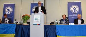 •	Foto: Thomas Paul Schirrmacher während seiner Rede © ISHR/Schirrmacher