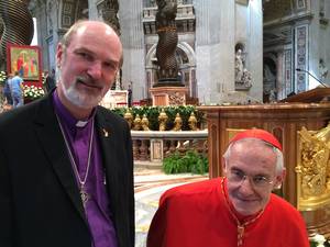 Photo: With Cardinal Tauran at the opening service of the second Vatican Synod on marriage in St Peterâs (2015) Â© BQ/Warnecke