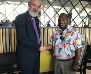 Photo: Thomas Schirrmacher with the Prime Minister of Papua New Guinea James Marape Â© BQ/Thomas Schirrmacher