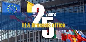 Logo of the jubilee event â25 years EEA Brussels officeâ