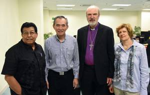 Photo (from right to left): Dr Prince Guneratnam, Bishop Dr Daniel Ho, Thomas and Christine Schirrmacher Â© BQ/Thomas Schirrmacher